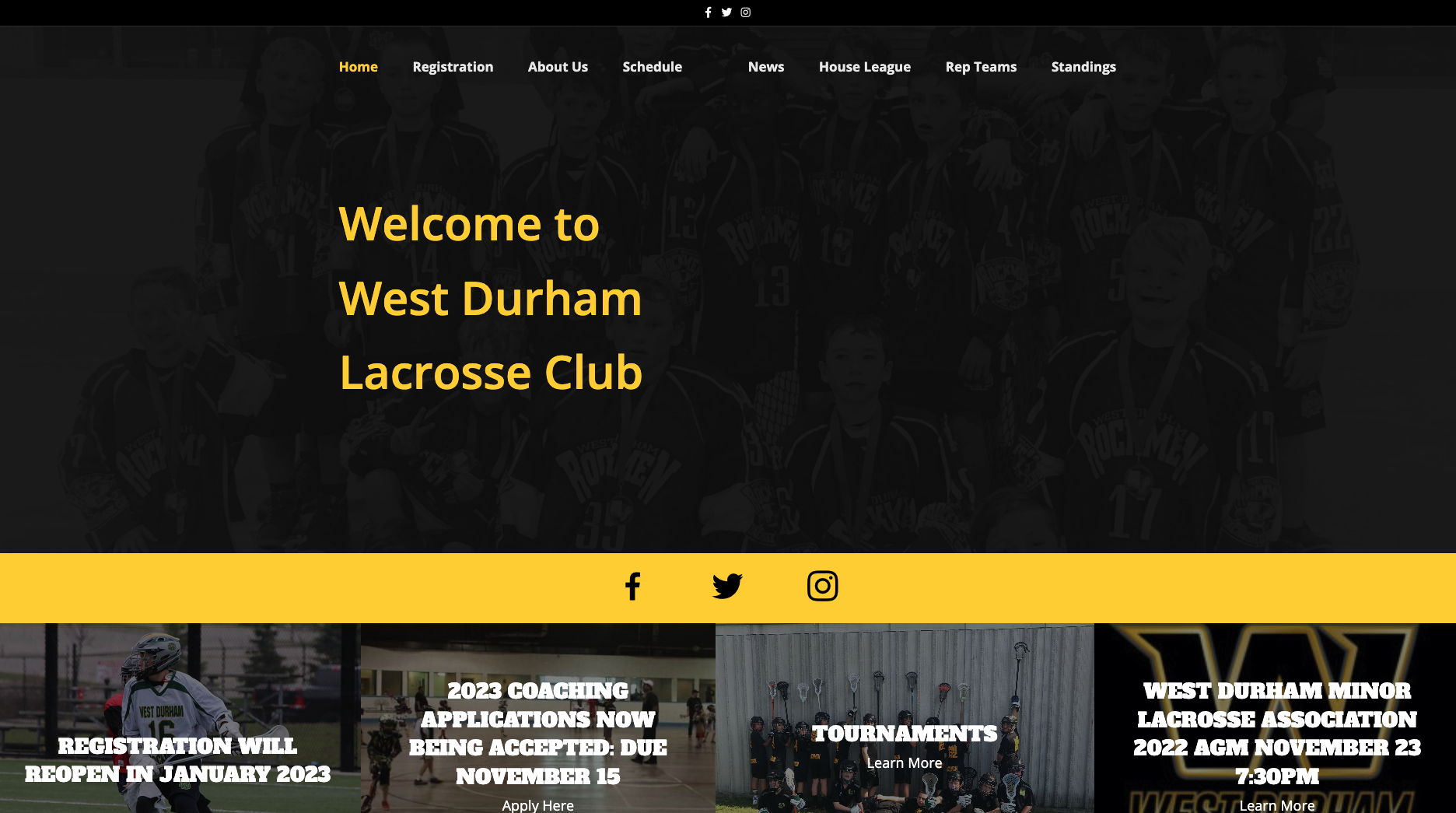 West Durham Minor Lacrosse Association Site